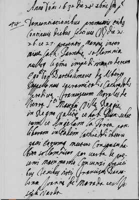 Marriage Record Church Palermo Cathedral img600 num44 -Franciscum Morales + Angelam La Porta marriage 16321228 full.JPG