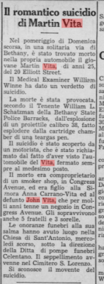 Martin Vita suicide La Verita corriere del Connecticut. volume (New Haven Conn.) 1939-195 September 12 1941 WATERBURY EDITION Image 3.png