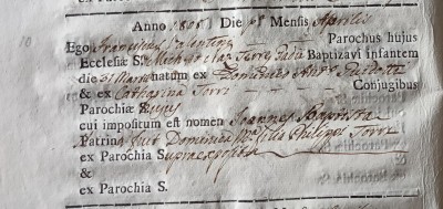 Giovanni Battista Guidotti - Baptism - Gaggio Montano - April 1808.jpg