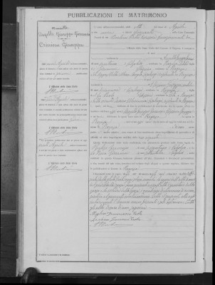 Augello &amp; Criscione Marriage Document