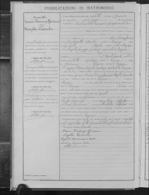 Arena &amp; Augello Marriage Document