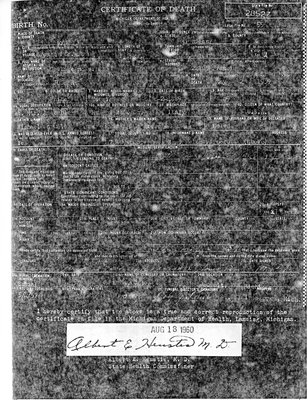 City of Detroit vital record -- barely legible.
